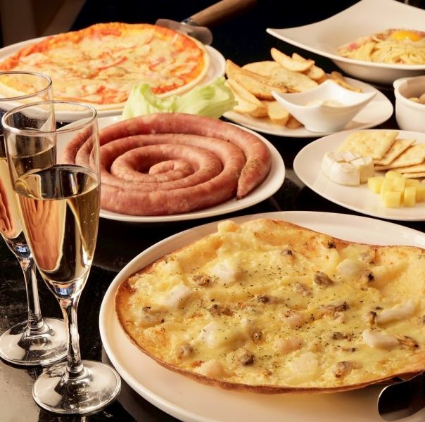 4名様からご利用可能！【料理・2時間飲み放題4800円コース】種類豊富でみんなで楽しめる大満足コースです☆