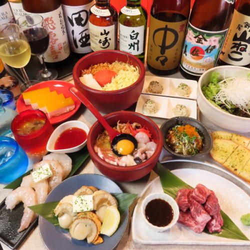 【平日限定！お料理7品つき！】時間無制限飲み放題　3990円～