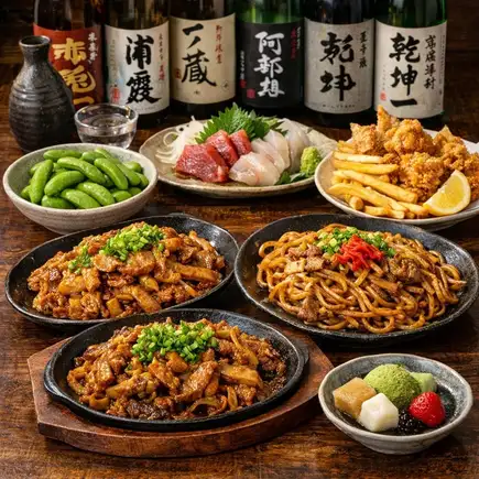 【東北屋お手軽コース】コスパ最強！気軽に楽しむ満足コース全7品生ビール含180分飲み放題付