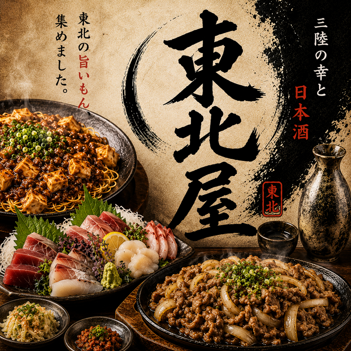 全席喫煙可能全席個室！仙台駅近でコスパも最強♪東北の地酒！名物料理をご用意！