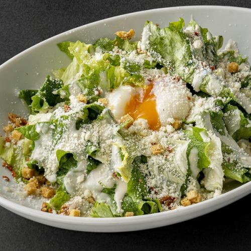 Caesar salad (with hot egg)