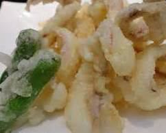Squid tempura under your feet