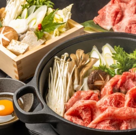 高知名菜色:土佐次郎壽喜燒套餐6000日圓(含稅)含2小時無限暢飲