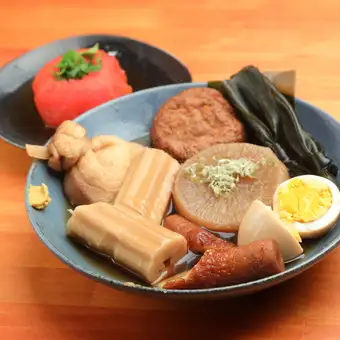 【秋季限定套餐】超值套餐，包含關東煮、蒸菜和2杯飲料！