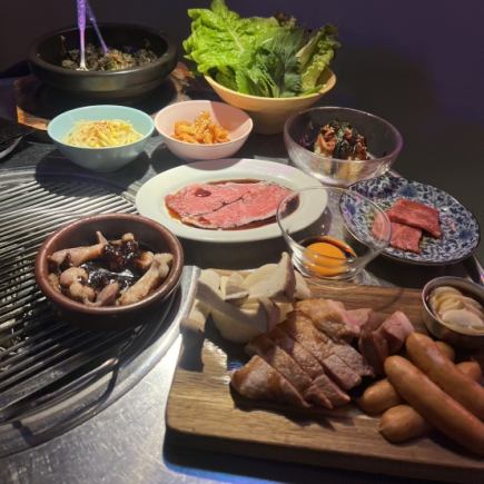 ★New sensation★ Samgyeopsal course with Wagyu beef♪ Food only 4500 yen