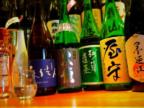 日本酒は常時50種類以上