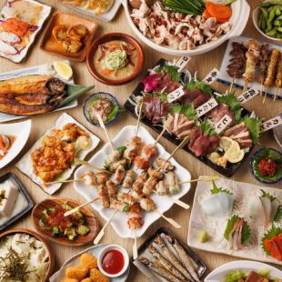 [Prepared for a loss!!] 3-hour all-you-can-eat & all-you-can-drink "Kushiman All-You-Can-Eat Course" ¥5,500 ⇒ ¥4,500 (8 dishes total)