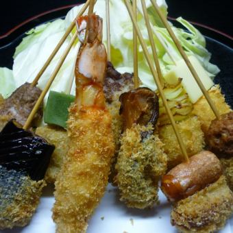 Assortment of 10 kinds of kushikatsu