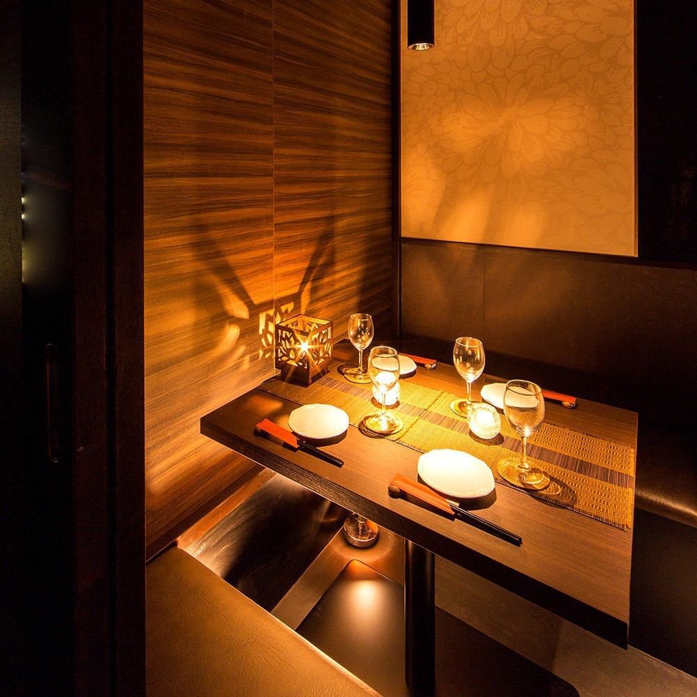 Ideal couple seat for dates ♪ All-you-can-drink course 2480 yen ~ ◎