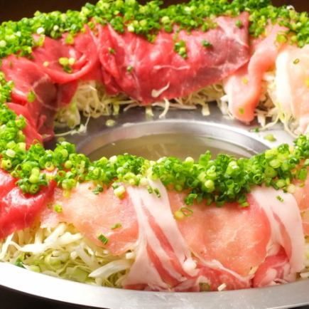 【さむらい限定:殿会コース】桜肉のタルタルステーキなどお肉三昧!2.5時間飲み放題付全7品¥4200