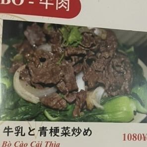 Stir-fried beef and bok choy