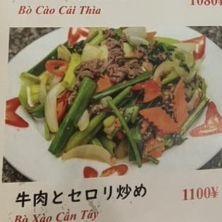 Beef and celery stir fry