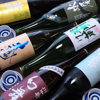 【日本酒なんでも◎2時間飲み放題付き】 8品コース お刺身7点盛り合わせやお肉など 6600円(税込)