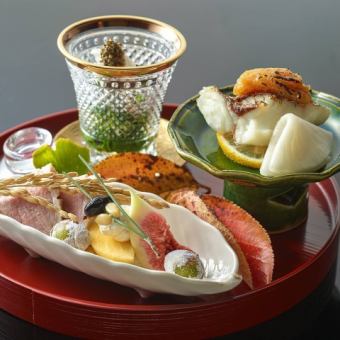 【盃 さかずき 会席（松）】より上質な食材を使用。記憶に残る酒肴【約5品】　（予約制）