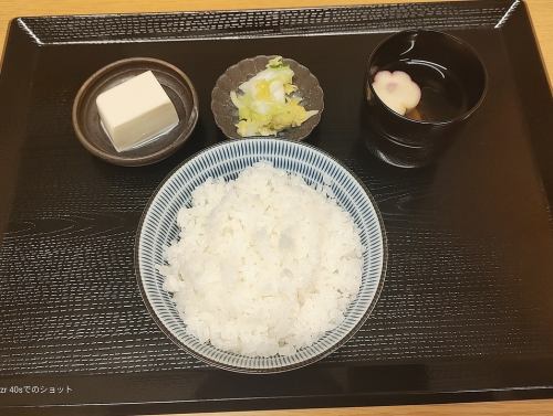 ごはんセット（ごはん、漬物、お吸い物）　