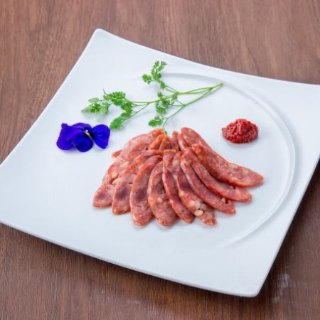 Homemade aged Guangzhou sausage antipasto