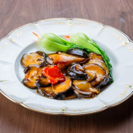 Stir-fried donko and abalone mushrooms in oyster sauce