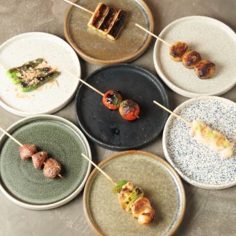 【180分飲み放題付き】焼き鳥5種が楽しめるやきとりゴースタンダードコース全12品5,000円