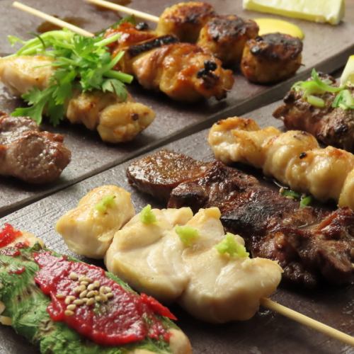 【名古屋コーチン・錦爽鶏】焼き鳥4種8本盛り