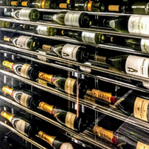 Extensive selection of wines