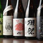 A wide variety of shochu and sake