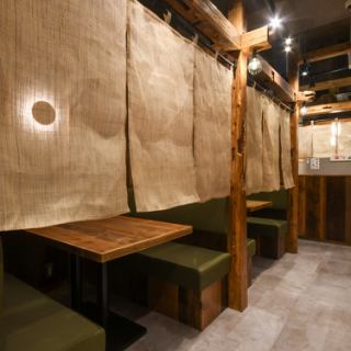 2室限定！半個室は人気のテーブル席！