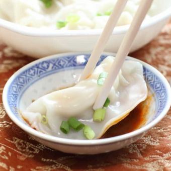 Homemade Boiled Dumplings/Crispy Spring Rolls