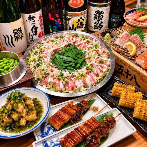 26 夏の味覚堪能コース　平日2.5h飲放題全8品5800円(税込)