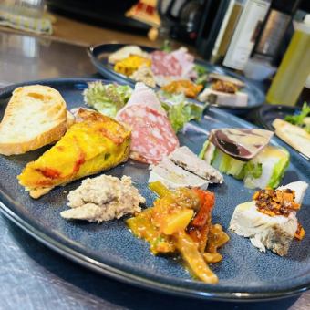 【ディナー】お料理全5品＆スパークリングワイン含む種類豊富な飲み放題120分プラン！！