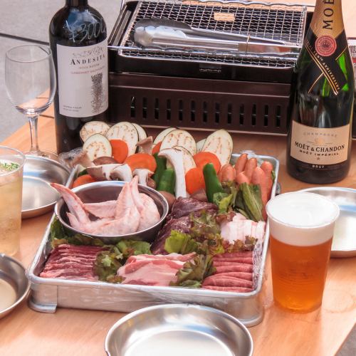 2時間飲み放題＆屋上BBQプラン★お一人様6,000円（税込）からご用意しております♪