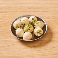 Lightly pickled quail eggs