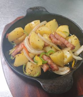 Potato bacon teppanyaki
