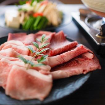 ＜ディナー＞【三田ポーク×黒毛和牛 贅沢しゃぶしゃぶコース】 8,800円(税込)