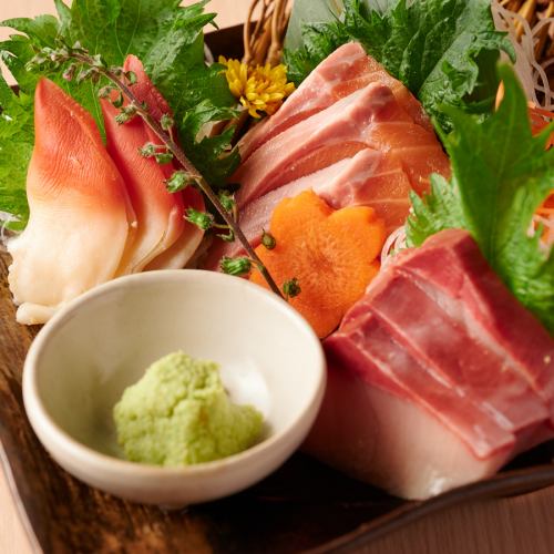 本日のお任せお造り3点盛り