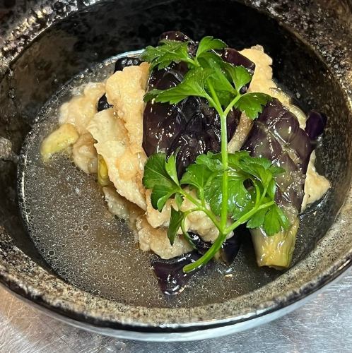 地魚と茄子の煮びたし