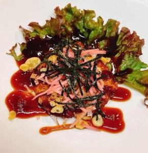 Okonomiyaki-style octopus minced cutlet