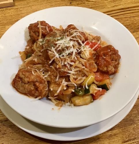 自家製ミートボールパスタ　カリオストロ風