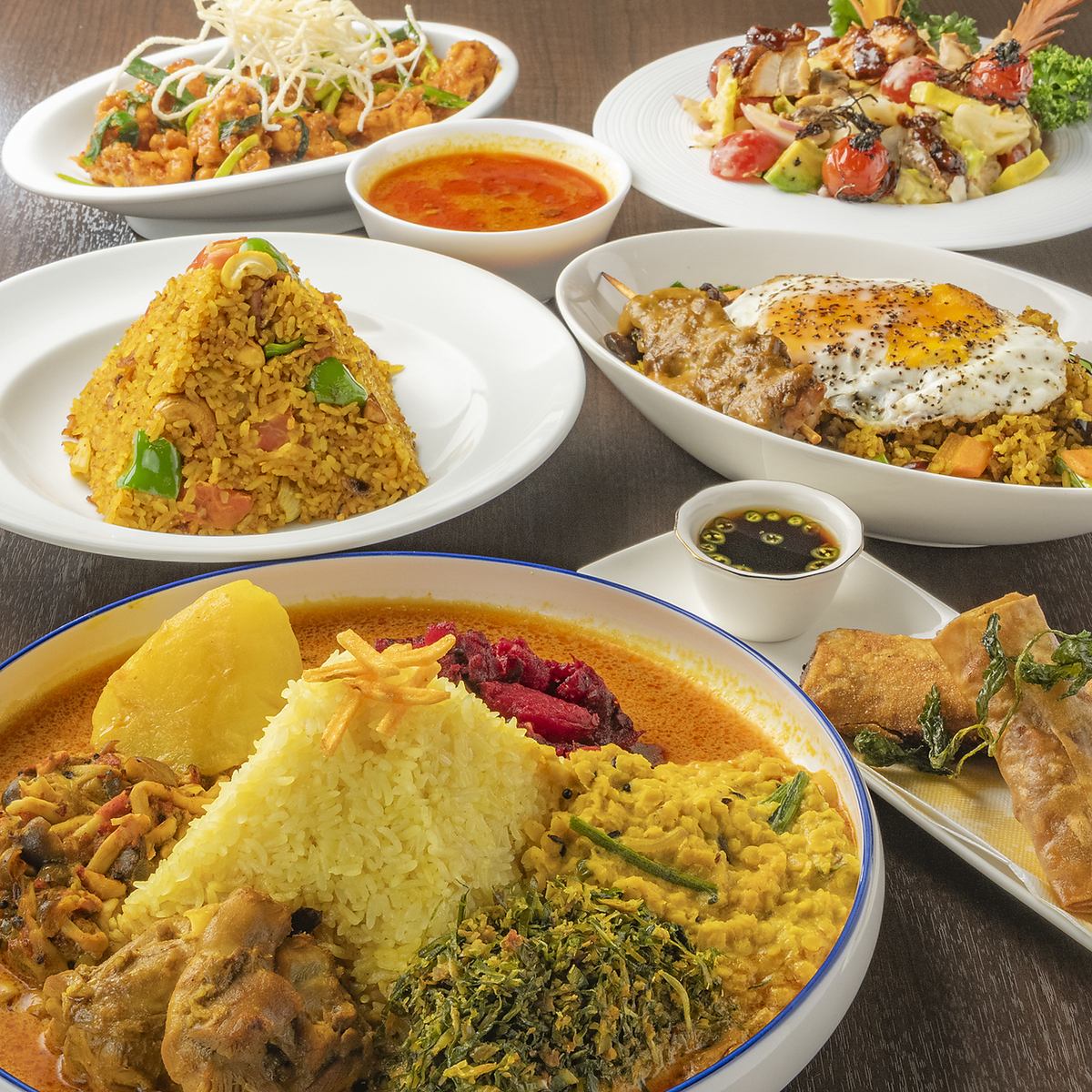 自家製スパイス使用したスリランカ料理とココナッツミルクベースのカレーが自慢のお店