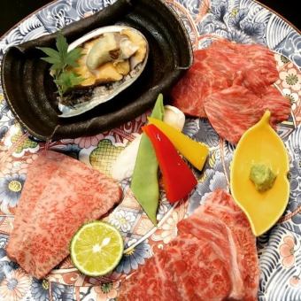 【個室】日本焼肉　特別な日にオススメ！常陸牛3種・あわび焼き 17600円コース