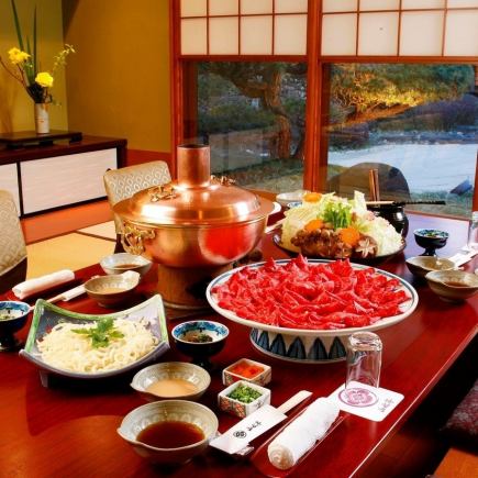 【個室】大鍋を囲んで...国産牛しゃぶしゃぶ・9,350円コース