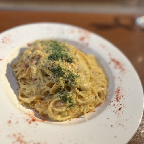 ふわふわ卵の和風パスタ