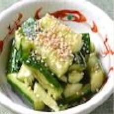 叩き胡瓜のネギ油和え
