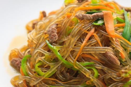 Japchae ~ Korean style vermicelli stir fry ~