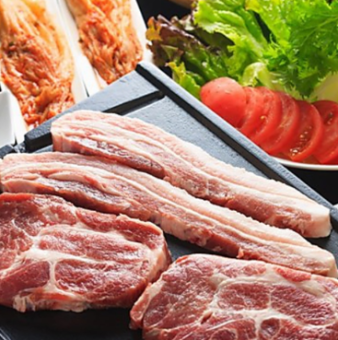Lunch time only♪ Ryu Chatan's all-you-can-eat Chatan-style samgyeopsal 80 minutes