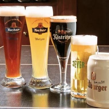 햄 소시지와 독일 통생 2종의 프리미엄 맥주를 즐기는 코스☆2시간 음료 무제한 포함