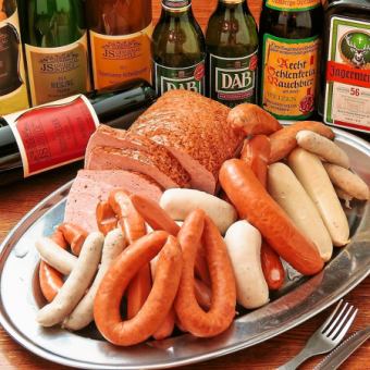 ◆Enjoy sausages◆A course where you can fully enjoy DLG gold award winning sausages.All-you-can-drink option available