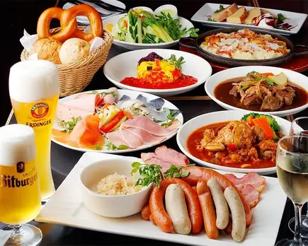 ☆2名様からOKの飲み放題付【ドリンク充実ドイツコース】ドイツ料理に３種ドイツビール＆ワイン