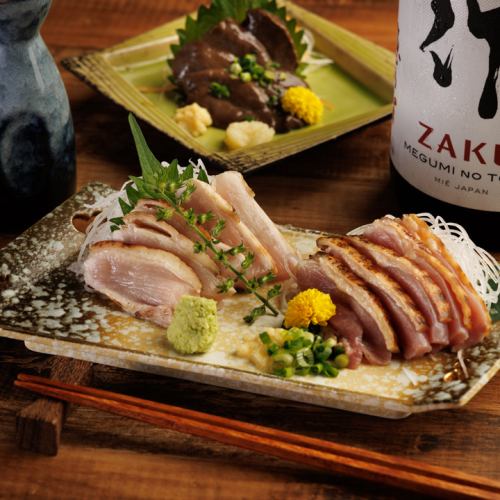 鶏刺し2種盛り！鮮度抜群の旨み引き立つ逸品