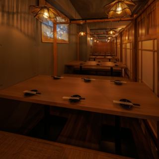 大型宴会もお任せください！広々フロアにテーブル席が並び、大人数でも座りやすくて安心！会社宴会・歓送迎会にも使いやすく、人数が集まる日こそ頼れる空間です！貸切予約はお早めに！