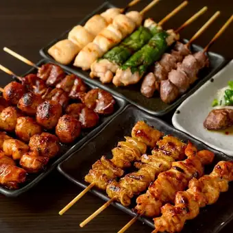 【生ビールあり！】2時間飲み放題焼き鳥付コース 税込3500円【全9品】